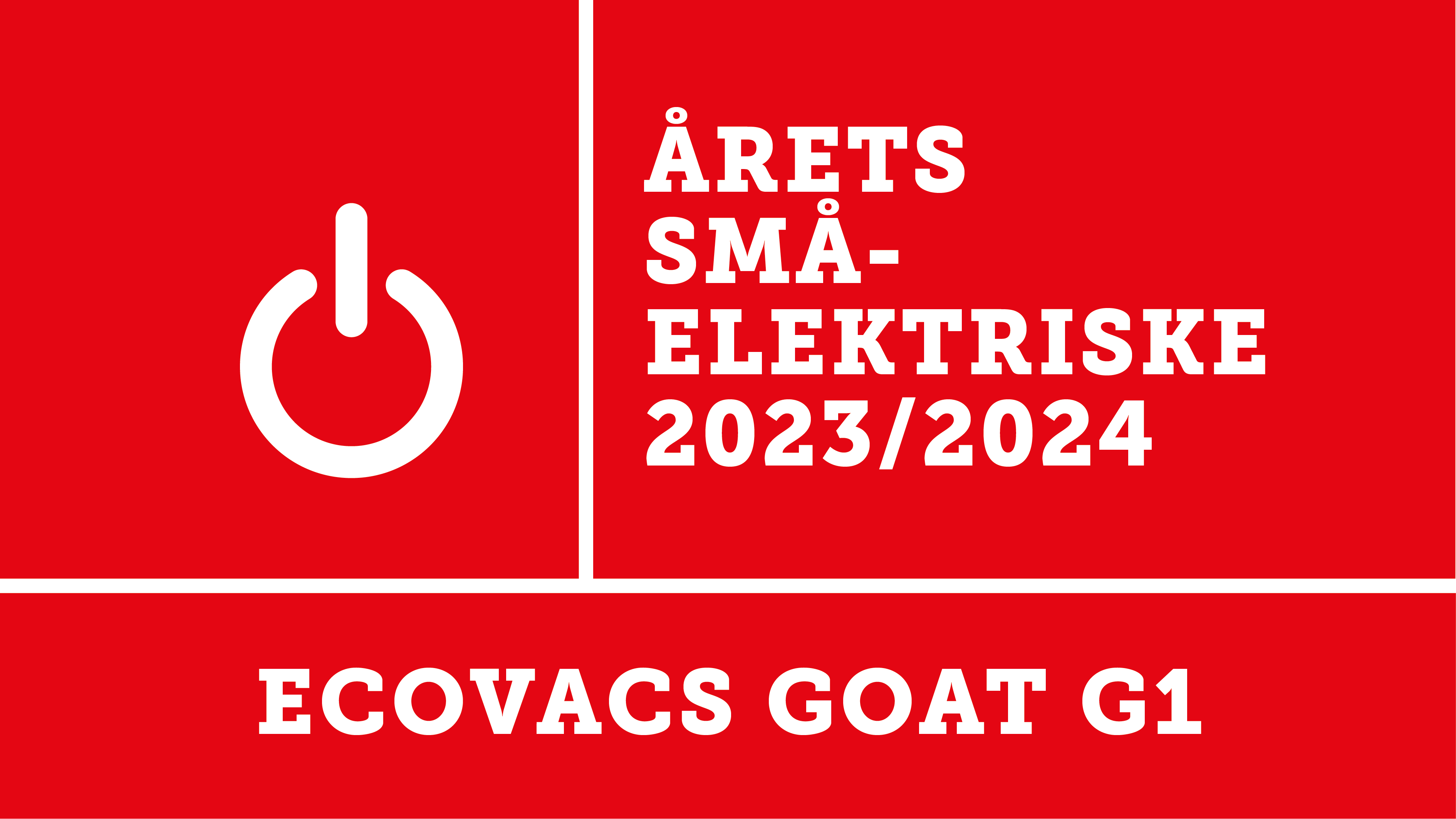 Robotgressklipperen Ecovacs Goat er kåret til årets småelektriske 2023/2024 av Elektronikkbransjen. 