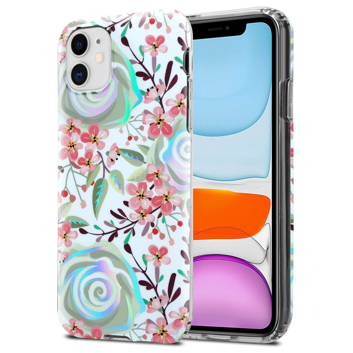 iPhone 11 lommebokdeksel Blomster hvit Elkjøp