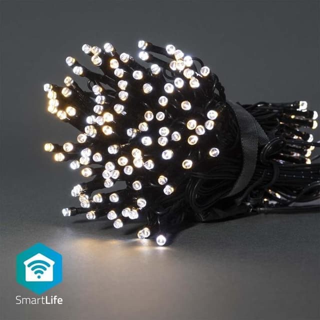 Nedis SmartLife Julelys | Streng | Wi-Fi | Varm til avkjølt hvitt | 200 LED"s | 20.0 m | Android™ / IOS