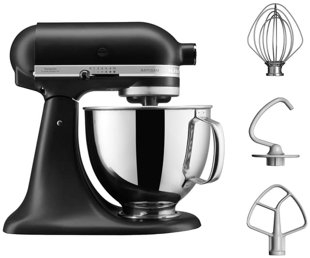 KitchenAid Artisan kjøkkenmaskin 5KSM125EBM (matt sort)