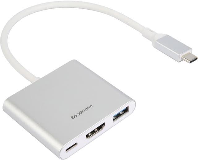 Sandstrøm 3-i-1 USB-C hub