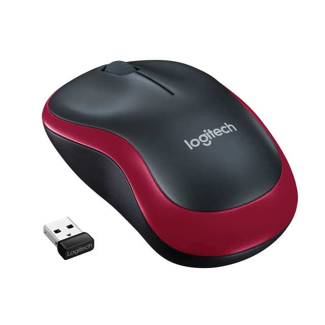 Logitech M185 trådløs mus (rød)