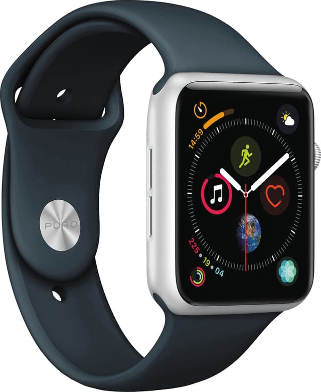 Puro Icon sportsreim i silikon til Apple Watch 42/44/45 mm (marineblå)