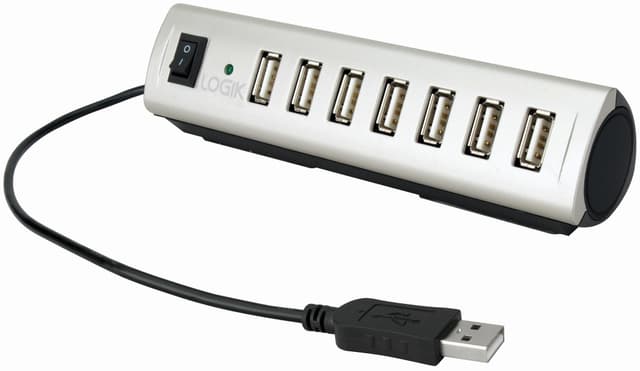 Logik USB-hub m. 7 x USB 2.0-porter