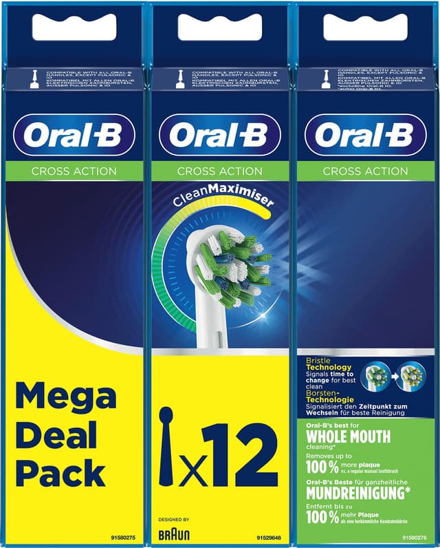 Oral B Cross Action tannbørstehoder 374251