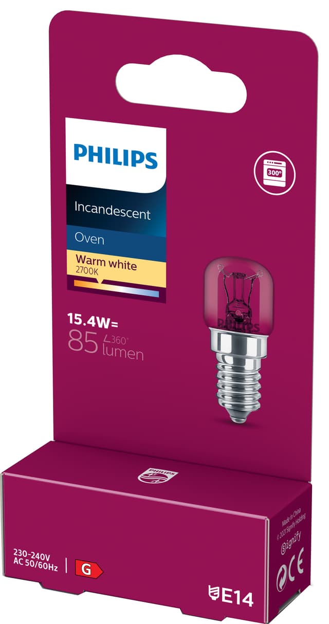 Philips lampe for stekeovn 15,4W E14 871951433453300