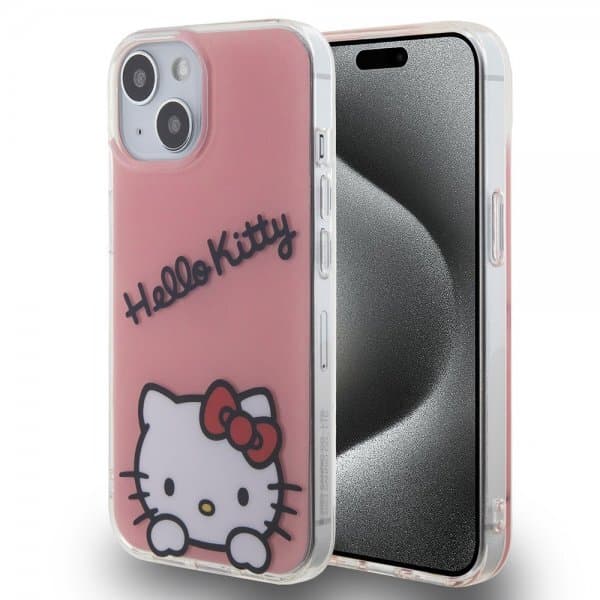 Hello Kitty iPhone 15 Deksel Daydreaming Crossbody Rosa