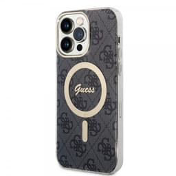 Guess iPhone 14 Pro Max Deksel 4G Pattern MagSafe Svart