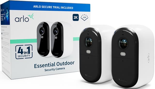 Arlo Essential 2K overvåkningskamera (2-pakning)