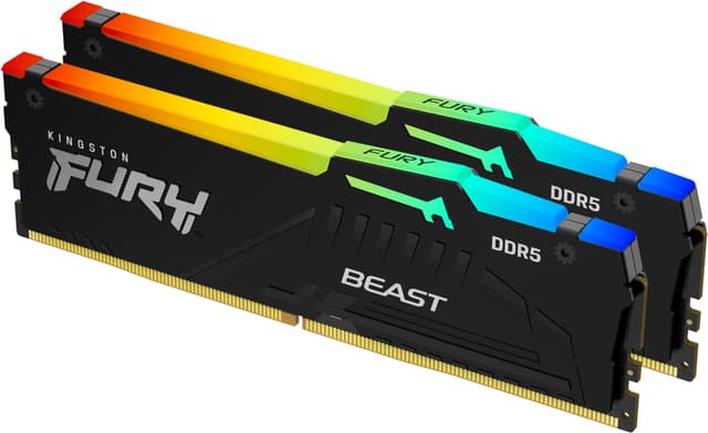 Kingston FURY Beast RGB 64GB DDR5 RAM 6000MT/s CL36 (sort)