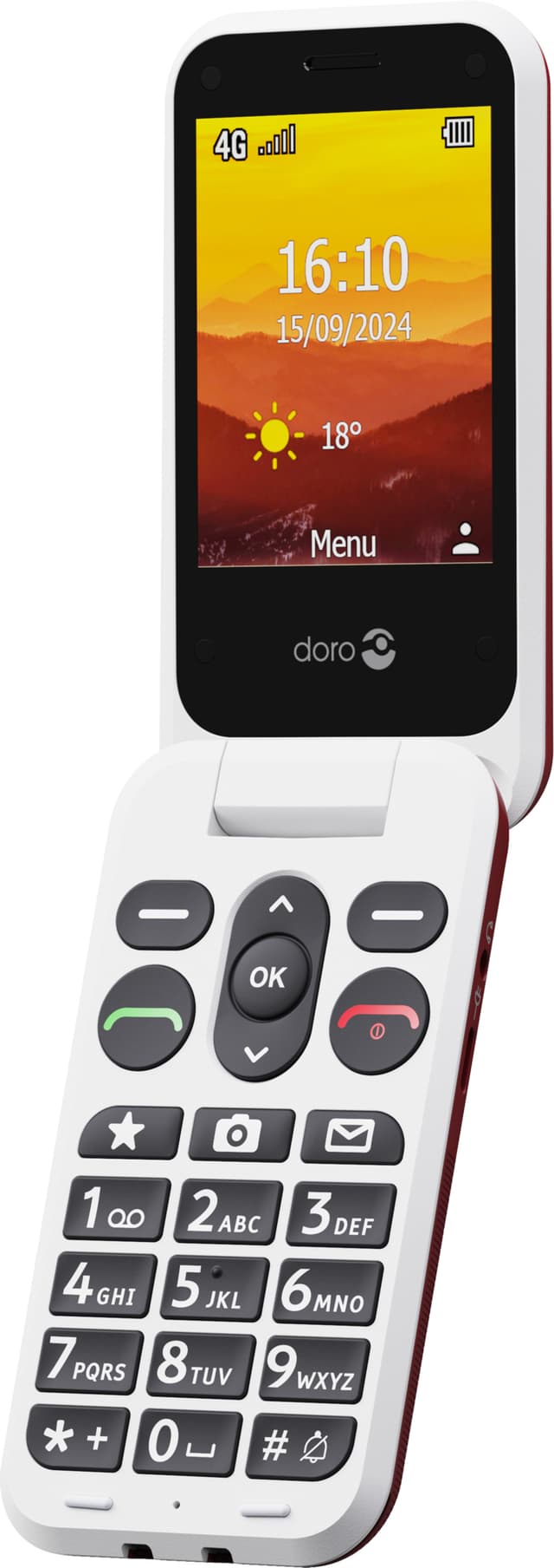 Doro Leva L21 mobiltelefon (rød)