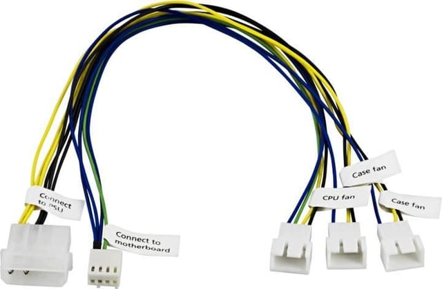 Akasa fläktkabel för 1xCPU & 2xChassiefläktar från moderkortets 4-