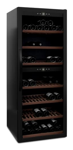 Frittstående vinskap - WineExpert 126 Fullglass Black