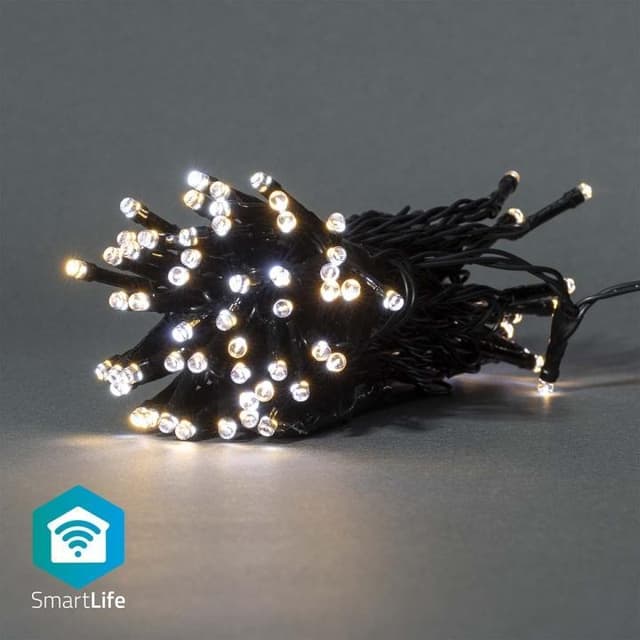 Nedis SmartLife Julelys | Streng | Wi-Fi | Varm til avkjølt hvitt | 50 LED"s | 5.00 m | Android™ / IOS