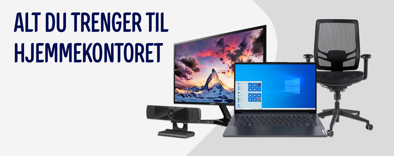 Alt du trenger til hjemmekontoret Alt du trenger til hjemmekontoret