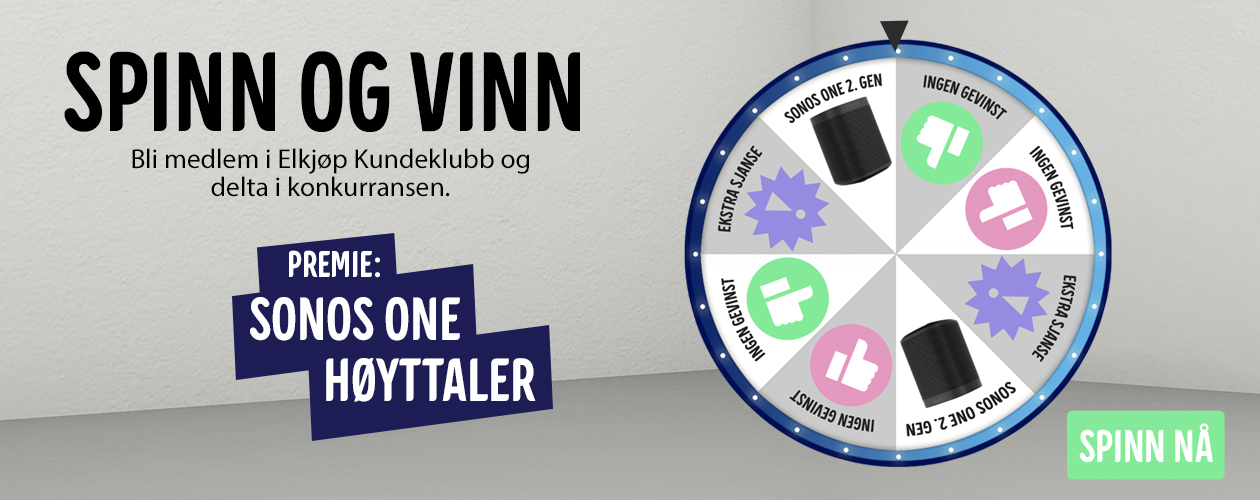 Bli medlem i kundeklubben og vinn Sonos One! Bli medlem i kundeklubben og vinn Sonos One!