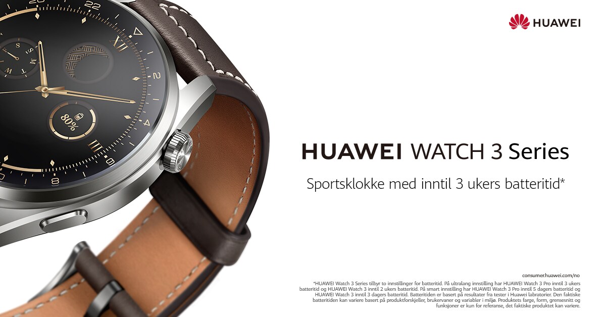 Huawei Watch 3 og Huawei Watch 3 Pro - Elkjøp