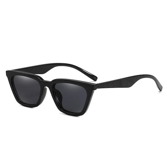Polariserte solbriller i firkantet kattøyemodell, svart - Elkjøp