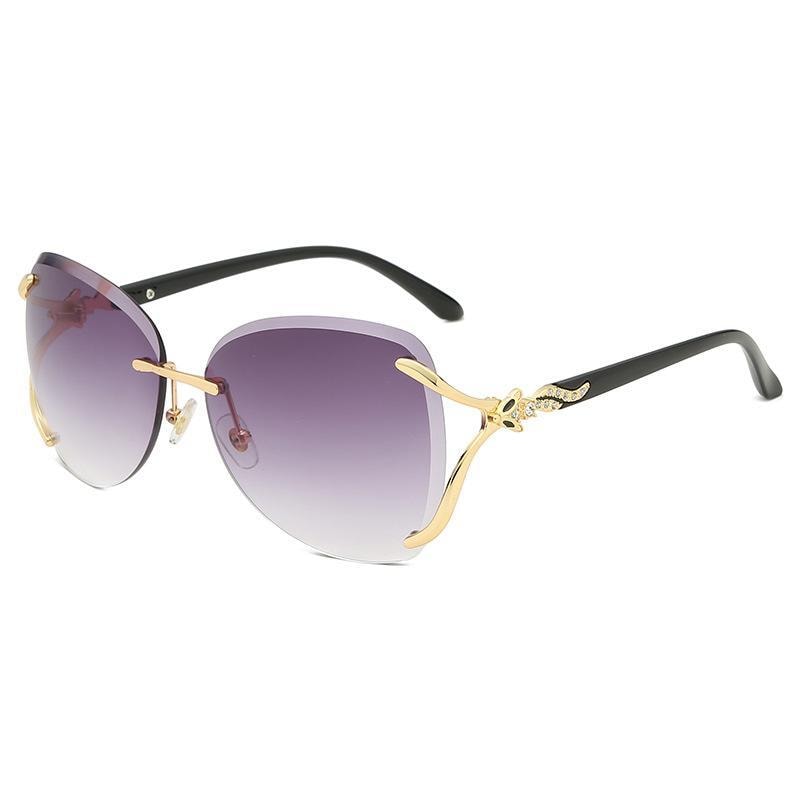 Solbriller kvinner UV400, grå / gull - Elkjøp
