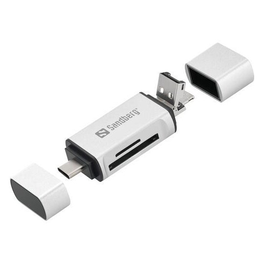 Sandberg kortleser USB-C + USB + MicroUSB - Elkjøp