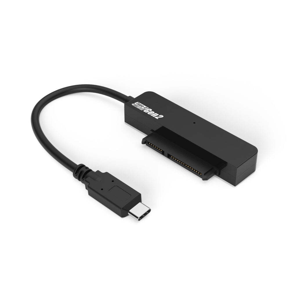 Maiwo K104AG2 10Gbps USB3.1 Gen2 til 2,5 "HDD / SSD 2TB Opptil 12.5mm SATA  III Adapter med 10cm USB C-kabel - Elkjøp