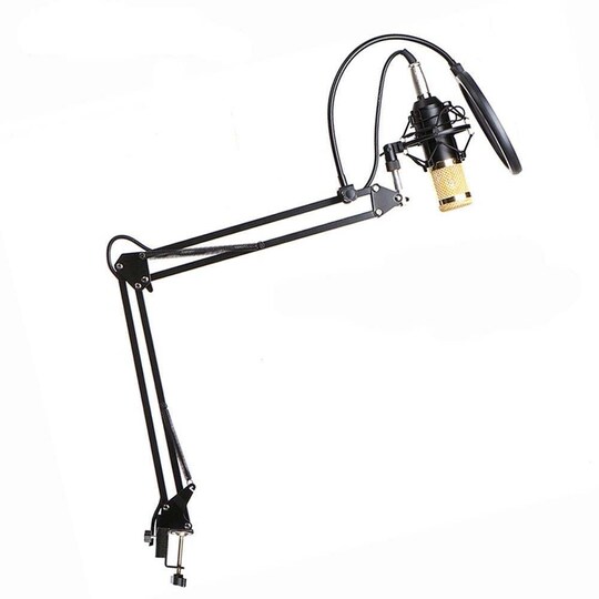 NÖRDIC BM800USB Mikrofon Kit (BM-800) Med Kondensator Mikrofon,  Tabellstativ Pop Filter Shock Mount Audio Cable - Elkjøp