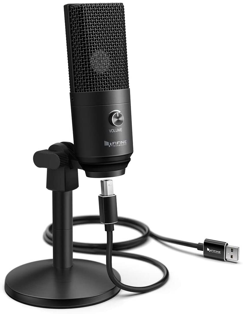 FIFINE K670B USB-kondensator-stasjonær mikrofon for PC, Mac, Linux og PS4 /  5 tre-trinns hodetelefonuttak - Elkjøp