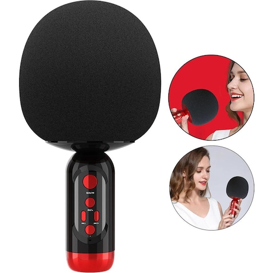 Trådløs Bluetooth karaoke mikrofon Svart - Elkjøp
