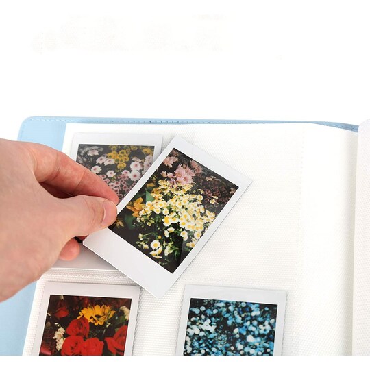 Mini fotoalbum for Polaroid 256 lommer PU Blå - Elkjøp