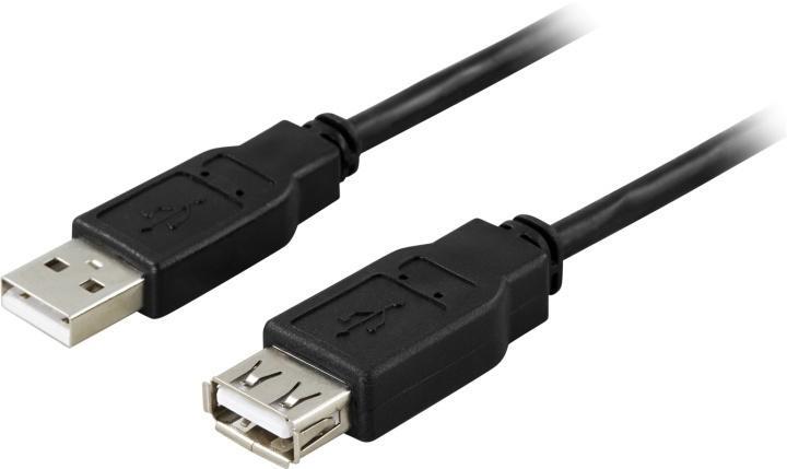 DELTACO USB 2.0 kabel Typ A han - Typ A hun 0,1m, svart - Elkjøp