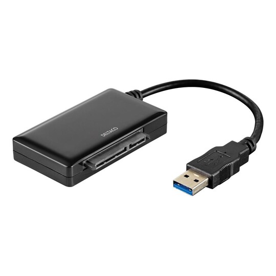 DELTACO USB 3.0 til SATA 6Gb/s adapter, for 2,5/3,5"" hdd, svart - Elkjøp