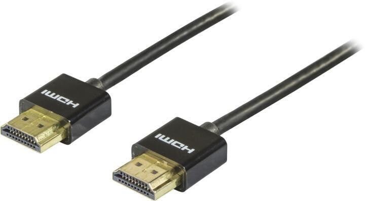 DELTACO tunn HDMI-kabel, 0,5m, svart - Elkjøp