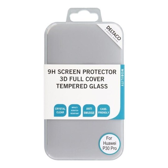 DELTACO screen protector for Huawei P30 Pro, 3D curved glass - Elkjøp