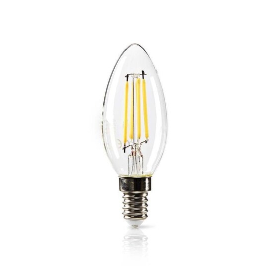 Dimbar LED-lampe retro filament E14 | Stearinlys | 4,8 W | 470 lm - Elkjøp