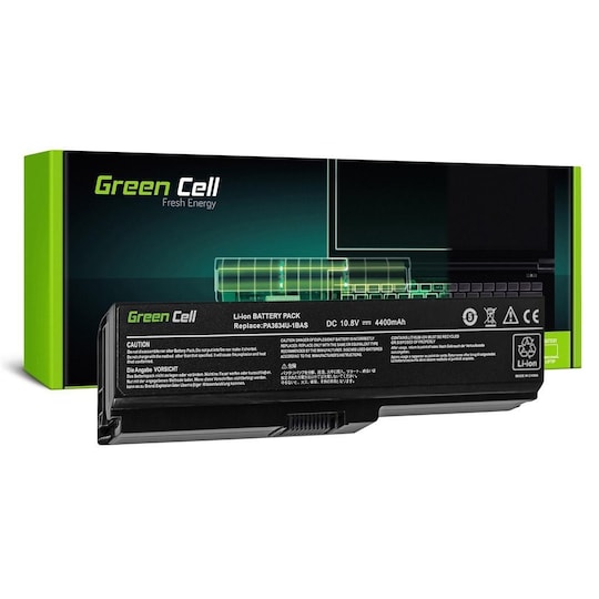 Green Cell Battery for Toshiba 3634 3817 PA3817U-1BRS 11,1V 4400 mAh -  Elkjøp