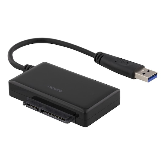 DELTACO USB 3.0 til SATA 6GB/s adapter, for 2,5"" harddisker, svart - Elkjøp