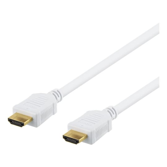 DELTACO High-Speed HDMI cable, 15m, Ethernet, 4K UHD, white - Elkjøp
