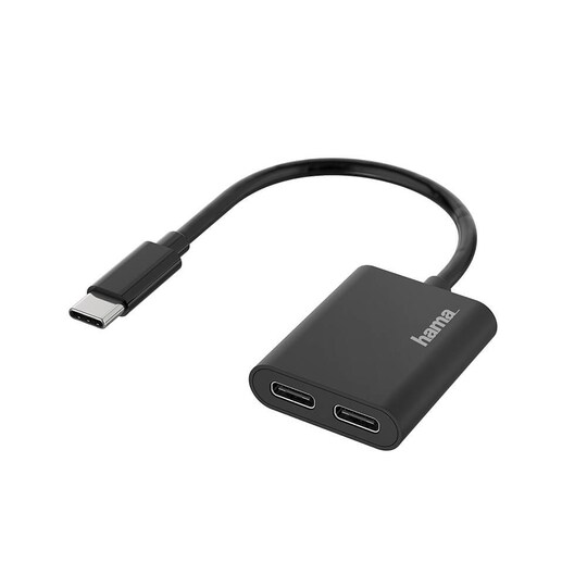 USB-C lyd-/ladeadapter 2-i-1 - Elkjøp
