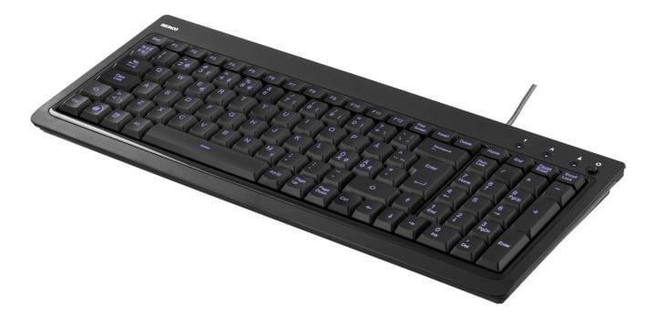 DELTACO tastatur med bakgrunnsbelysning, USB, blått lys, svart - Elkjøp