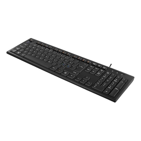 DELTACO Tastatur, nordisk layout, USB, 1,1m kabel, svart - Elkjøp