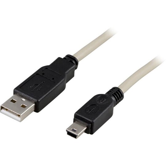 DELTACO USB 2.0 kabel Type A output-Type mini B output, 0,5m - Elkjøp