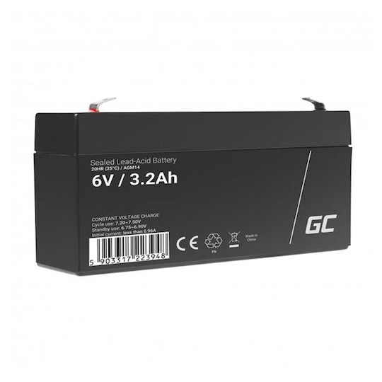 Green Cell AGM Batteri 6V 3.3Ah - Elkjøp