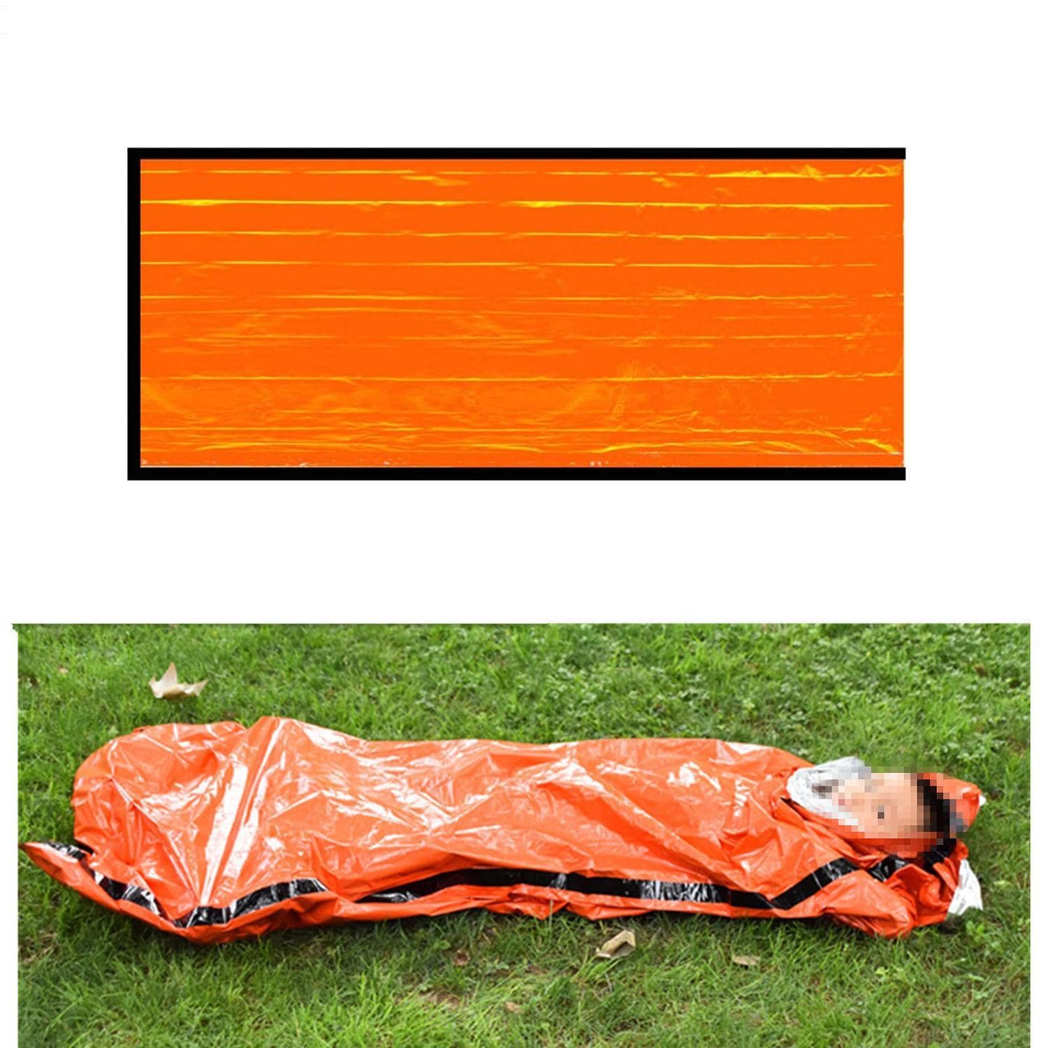 Redningsteppe sovepose for nødsituasjoner 210×91 cm Oransje - Elkjøp