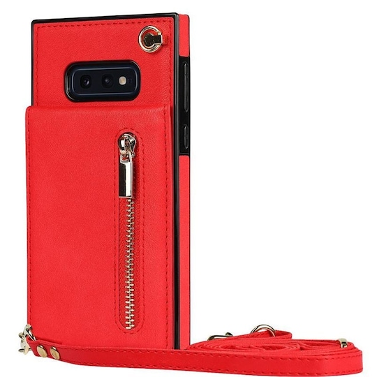 Zipper halskjede deksel Samsung Galaxy S10e - Rød - Elkjøp