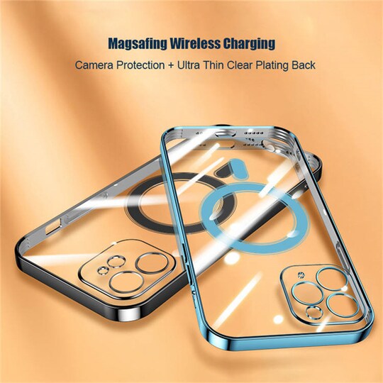 Mobilskal kompatibelt med MagSafe laddare Blå iPhone 12 - Elkjøp
