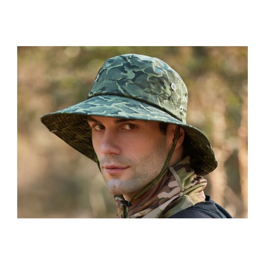 Sun Bucket Hat Bred brem for utendørs bruk Mørk grønn - Elkjøp