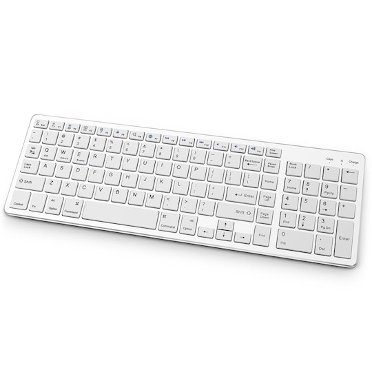 Trådløst tastatur med Bluetooth - Hvit - Elkjøp