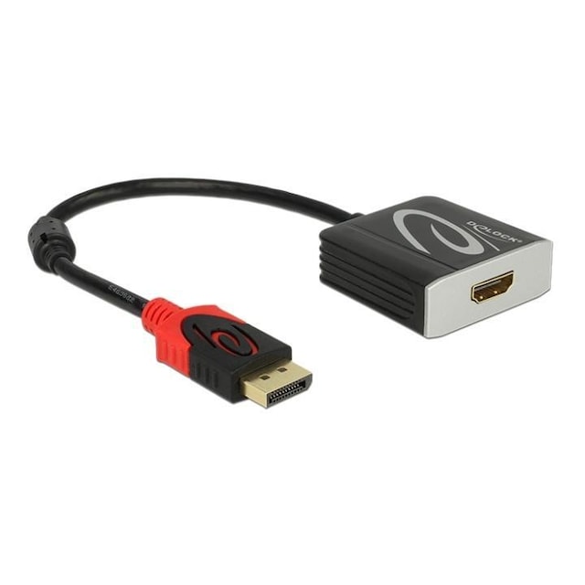 DeLOCK DisplayPort to HDMI-adapter, active, 4K in 60Hz, 0,2m, black