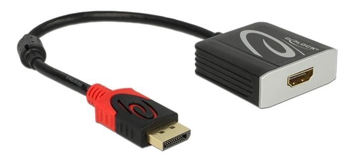 DeLOCK DisplayPort to HDMI-adapter, active, 4K in 60Hz, 0,2m, black - Elkjøp