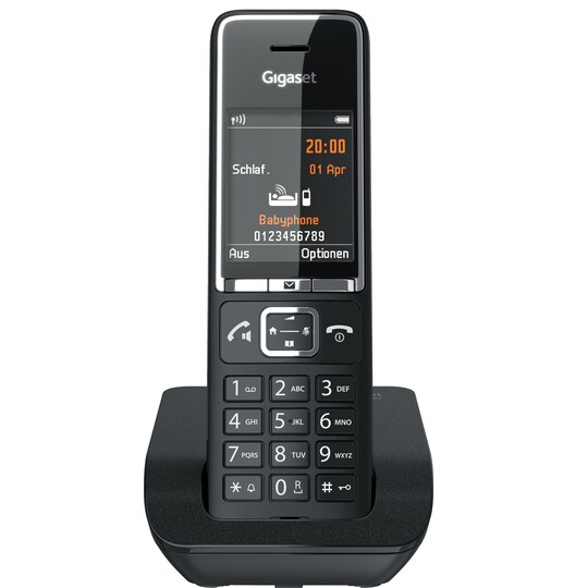 Gigaset Comfort 550 trådløs telefon (sort/krom) - Elkjøp